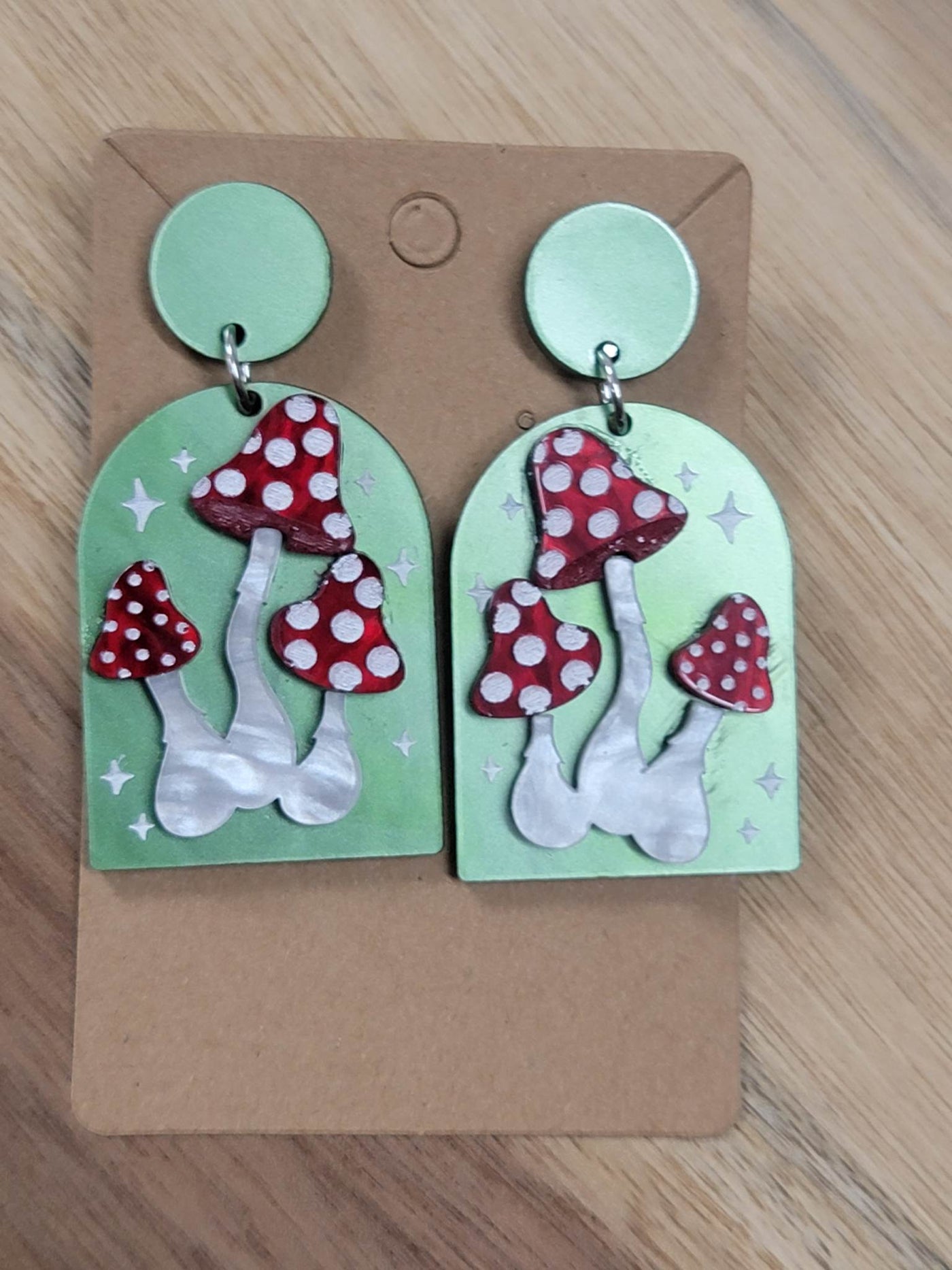 Acrylic Mushroom Earrings