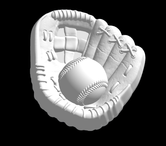 Baseball Glove Mit with Ball Mold