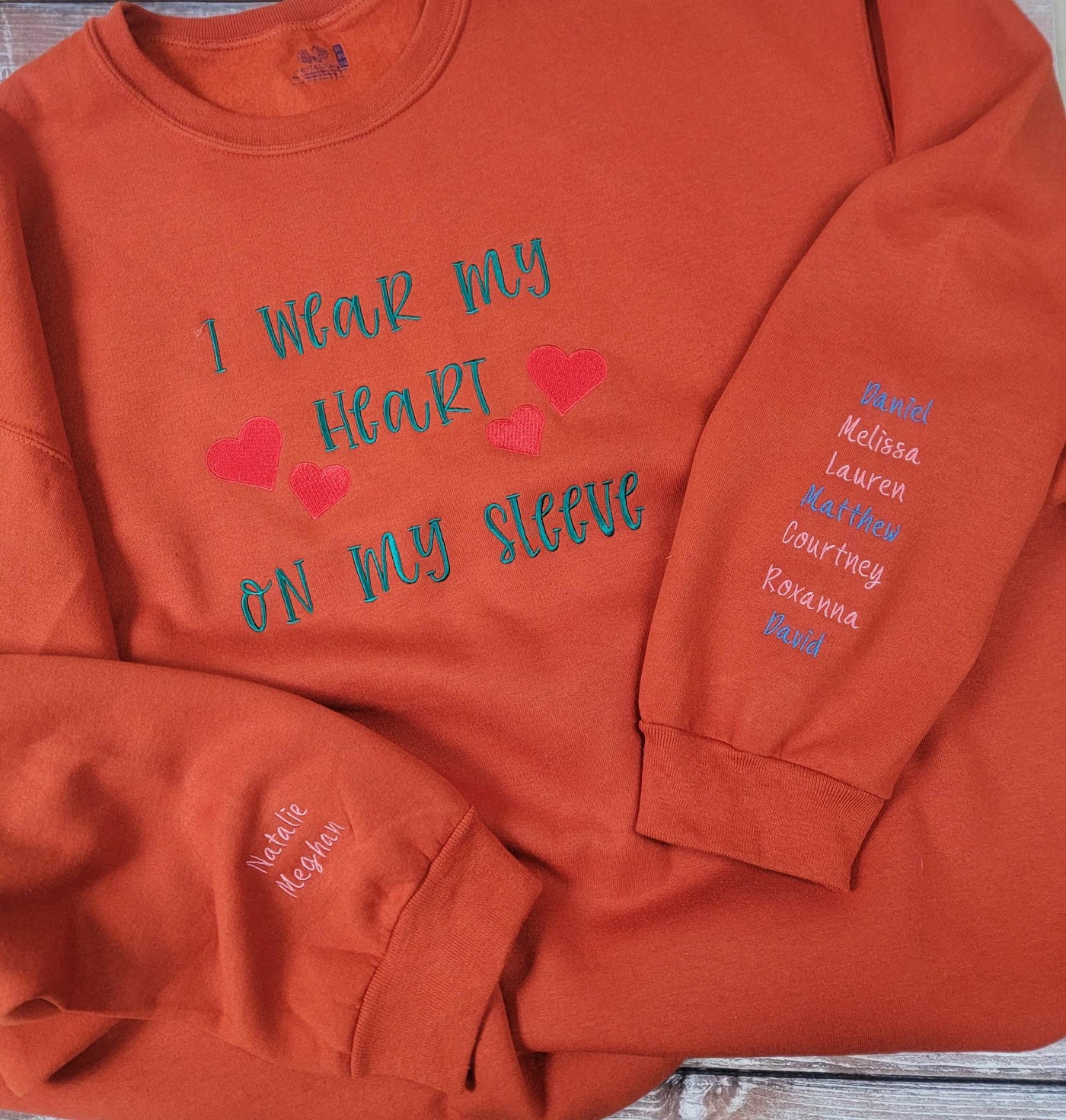 Embroidered Mama Mamaw Auntie Dad Papaw and more Sweatshirt