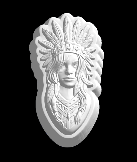 Native Indian Girl Mold