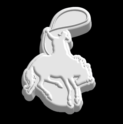 Roping Cowboy Silhouette Mold