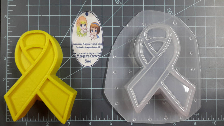 Awareness Ribbon Plastic Mold or Silicone Mold, awareness mold, soap mold, ribbon mold, resin mold, support ribbon mold, chocolate mold