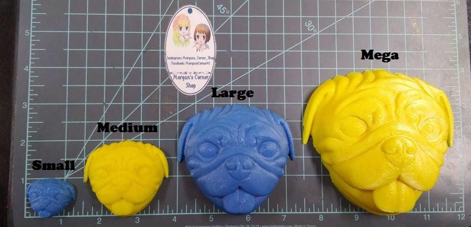 Pug Dog Head Mold