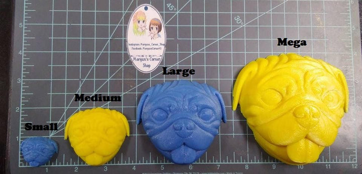 Pug Dog Head Mold