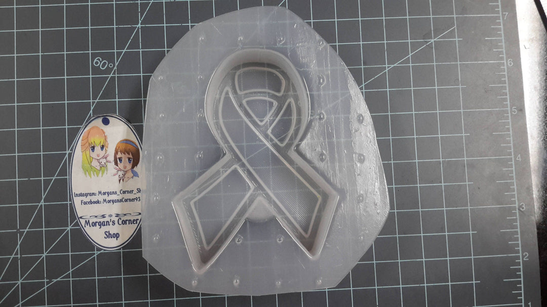 Awareness Ribbon Plastic Mold or Silicone Mold, awareness mold, soap mold, ribbon mold, resin mold, support ribbon mold, chocolate mold
