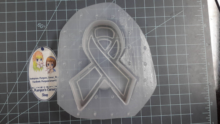 Awareness Ribbon Plastic Mold or Silicone Mold, awareness mold, soap mold, ribbon mold, resin mold, support ribbon mold, chocolate mold