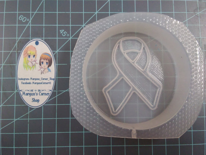 Awareness Ribbon Disc Plastic Mold or Silicone mold, bath bomb mold, soap mold, ribbon mold, Awareness mold, disc mold, support ribbon mold