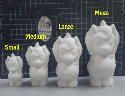 3D Unicorn Plastic Mold, 2 part mold, bath bomb mold, soap mold, full body unicorn mold, resin mold, cute mold, 3d mold, kawaii unicorn mold