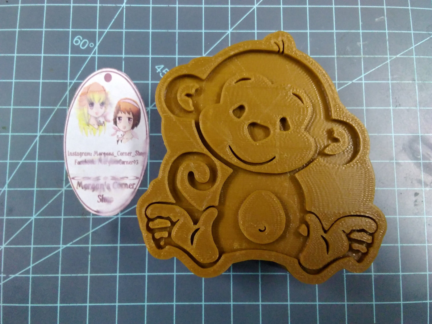 Baby Monkey Plastic Mold or Silicone mold, bath bomb mold, soap mold, monkey mold, resin mold, candy mold, chocolate mold, animal mold, ape