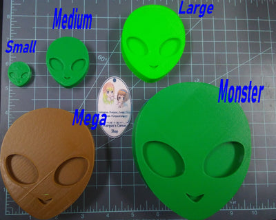 Alien Head Plastic Mold or Silicone mold, bath bomb mold, soap mold, alien mold, resin mold, candy mold, chocolate mold, ufo mold, wax mold