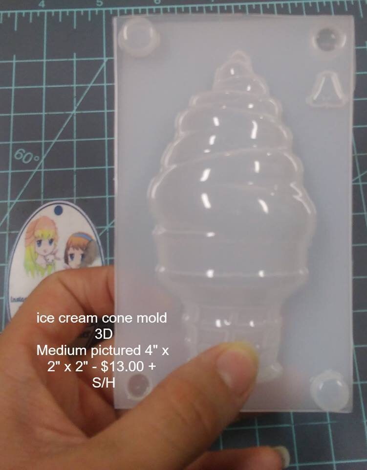 Ice Cream Cone 2 part Mold