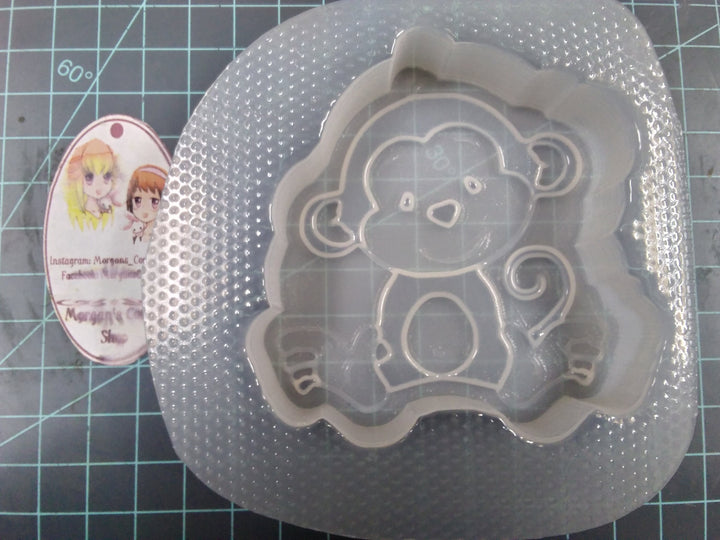 Baby Monkey Plastic Mold or Silicone mold, bath bomb mold, soap mold, monkey mold, resin mold, candy mold, chocolate mold, animal mold, ape