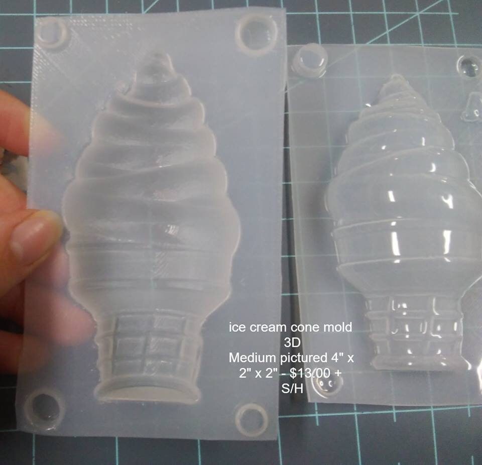 Ice Cream Cone 2 part Mold