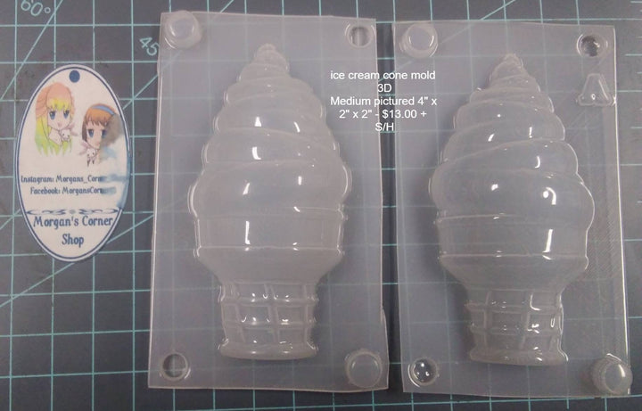 Ice Cream Cone 2 part Mold