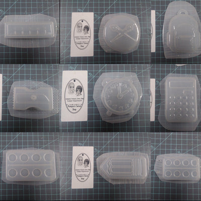 Back To School Plastic Mold,  bath bomb mold, soap mold, pencil mold, resin mold, clock mold, chocolate mold, ruler mold, backpack mold