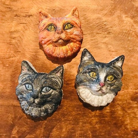 Tabby Cat Head Mold