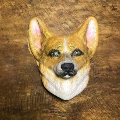 Corgi Dog Head Mold