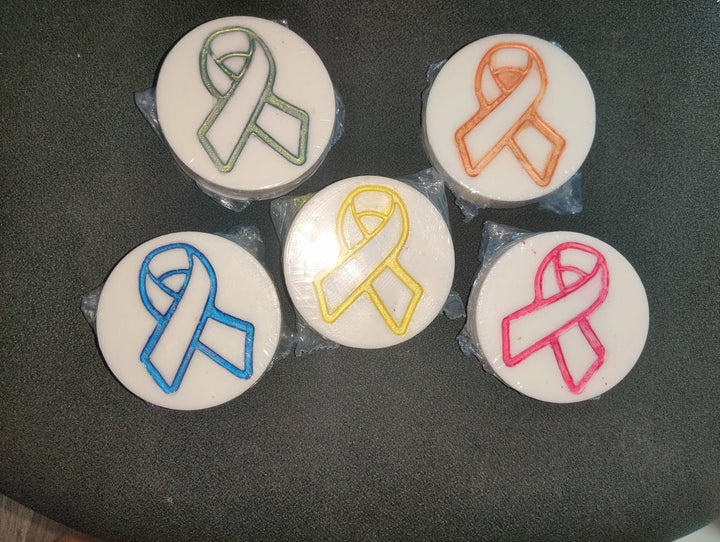 Awareness Ribbon Disc Plastic Mold or Silicone mold, bath bomb mold, soap mold, ribbon mold, Awareness mold, disc mold, support ribbon mold