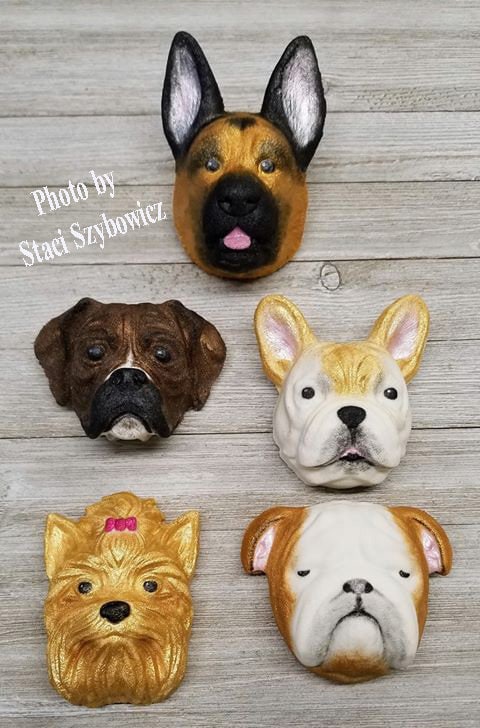 French Bulldog Plastic Mold, dog mold, bath bomb mold, soap mold, bulldog mold, resin mold, puppy mold, Frenchie mold, French Bulldog mold