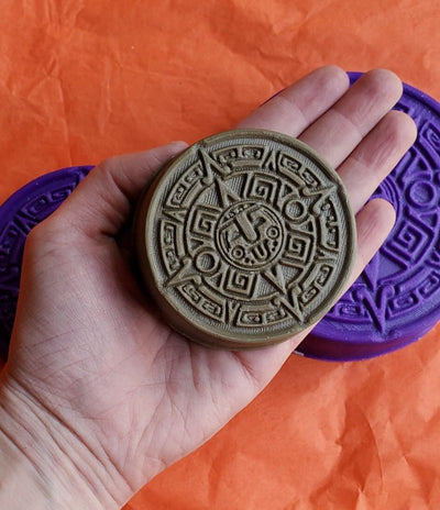 Aztec Art Plastic Mold or silicone mold, bath bomb mold, Resin Mold, aztec Mold, mould, soap mold, wax mold, sun dial mold, calender mold