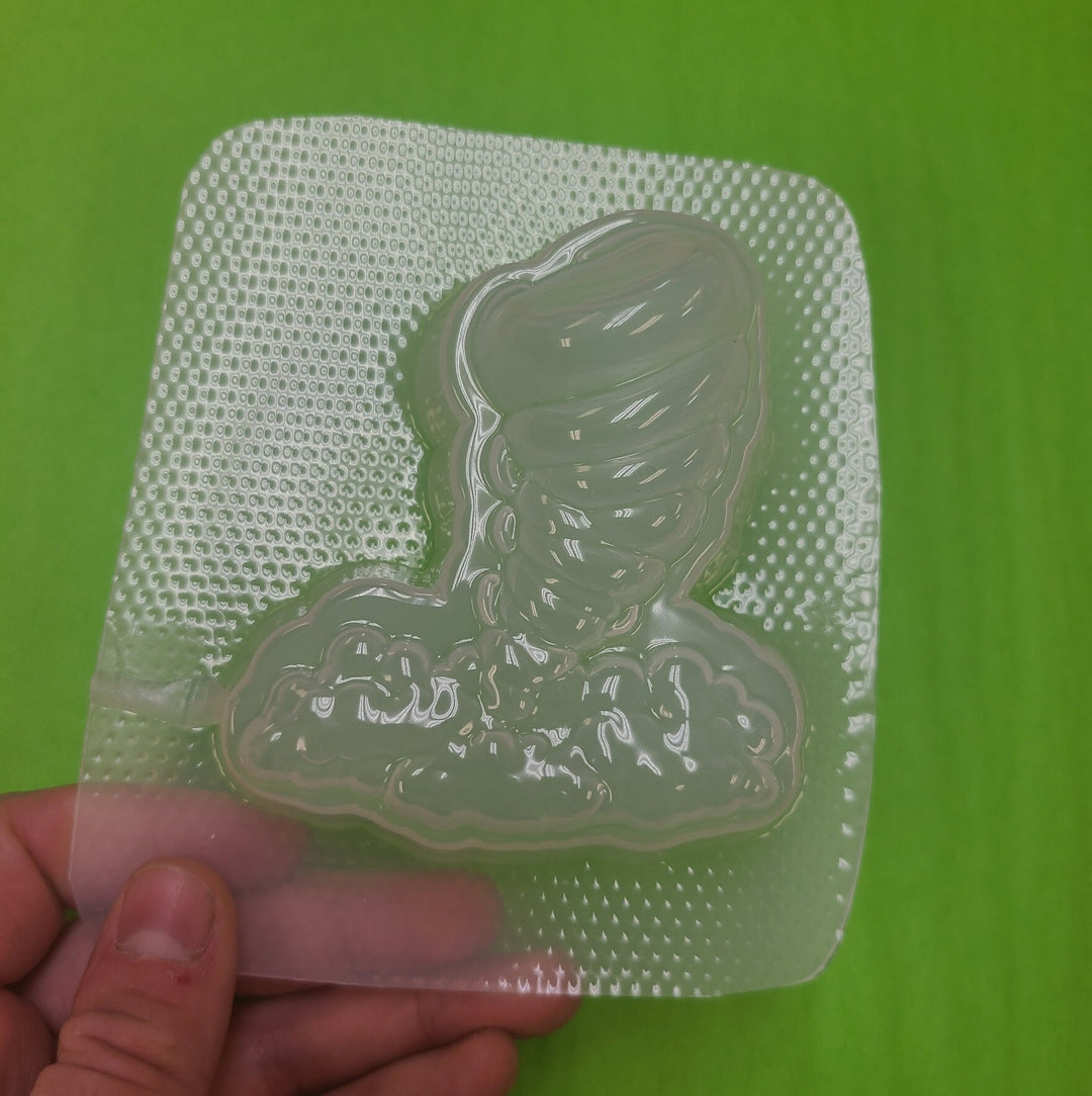 Tornado Plastic Mold or Silicone Mold, cloud Mold, resin mold, bath bomb mold, soap mold, tornado mold, candy mold, weather mold, twister
