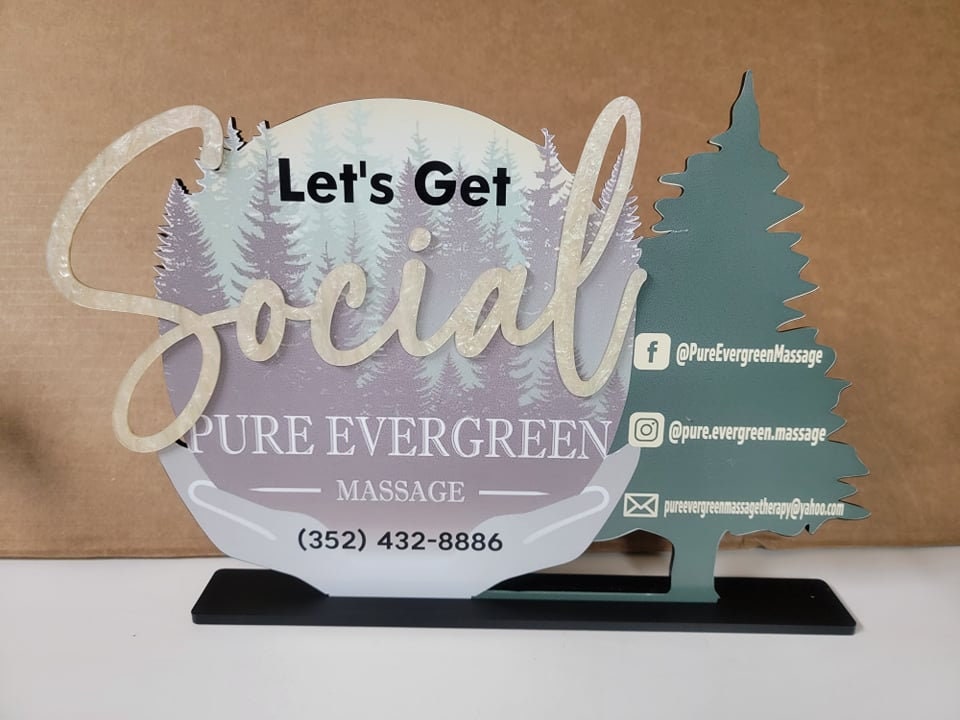 Let's Get Social! Acrylic display sign