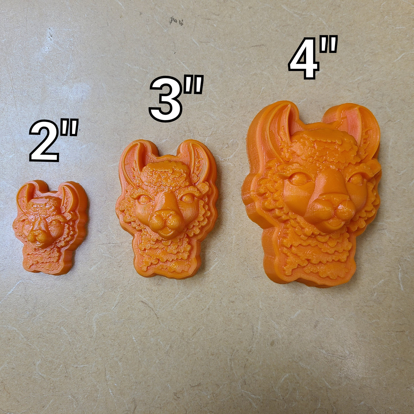 Cartoon Llama Head Mold