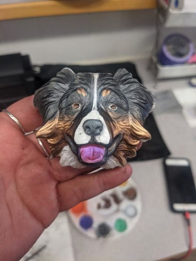 Australian Shepherd Plastic Mold, dog mold, bath bomb mold, soap mold, shepherd mold, resin mold, puppy mold, collie mold, dog head mold