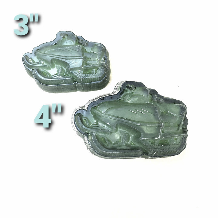 3D Snowmobile Plastic Mold or Silicone mold, bath bomb mold, soap mold, resin mold, Snowmobile mold, chocolate mold, Snow mold, Snow mobile