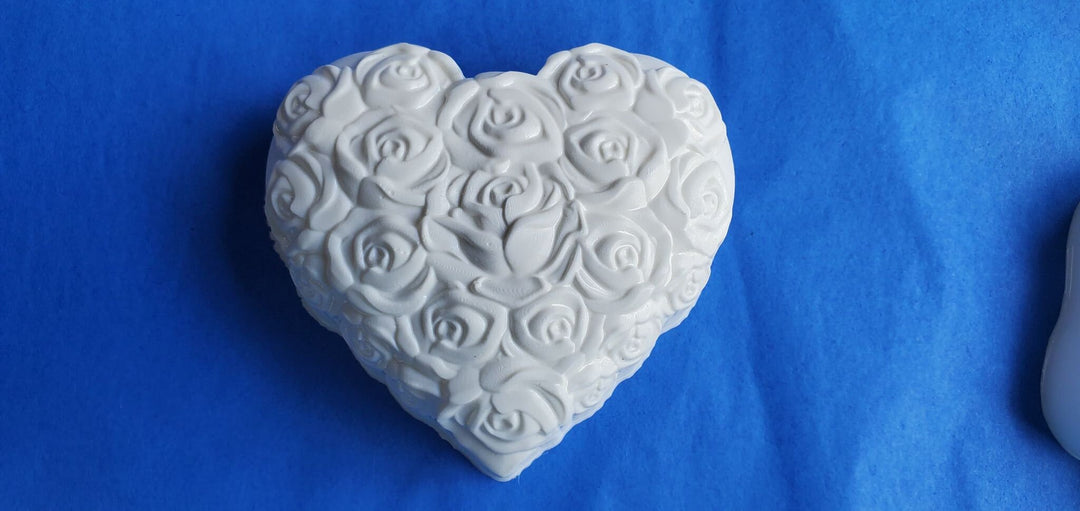 Rose Heart Plastic Mold or Silicone mold, bath bomb mold, soap mold, heart mold, resin mold, rose mold, love mold, flower, chocolate mold