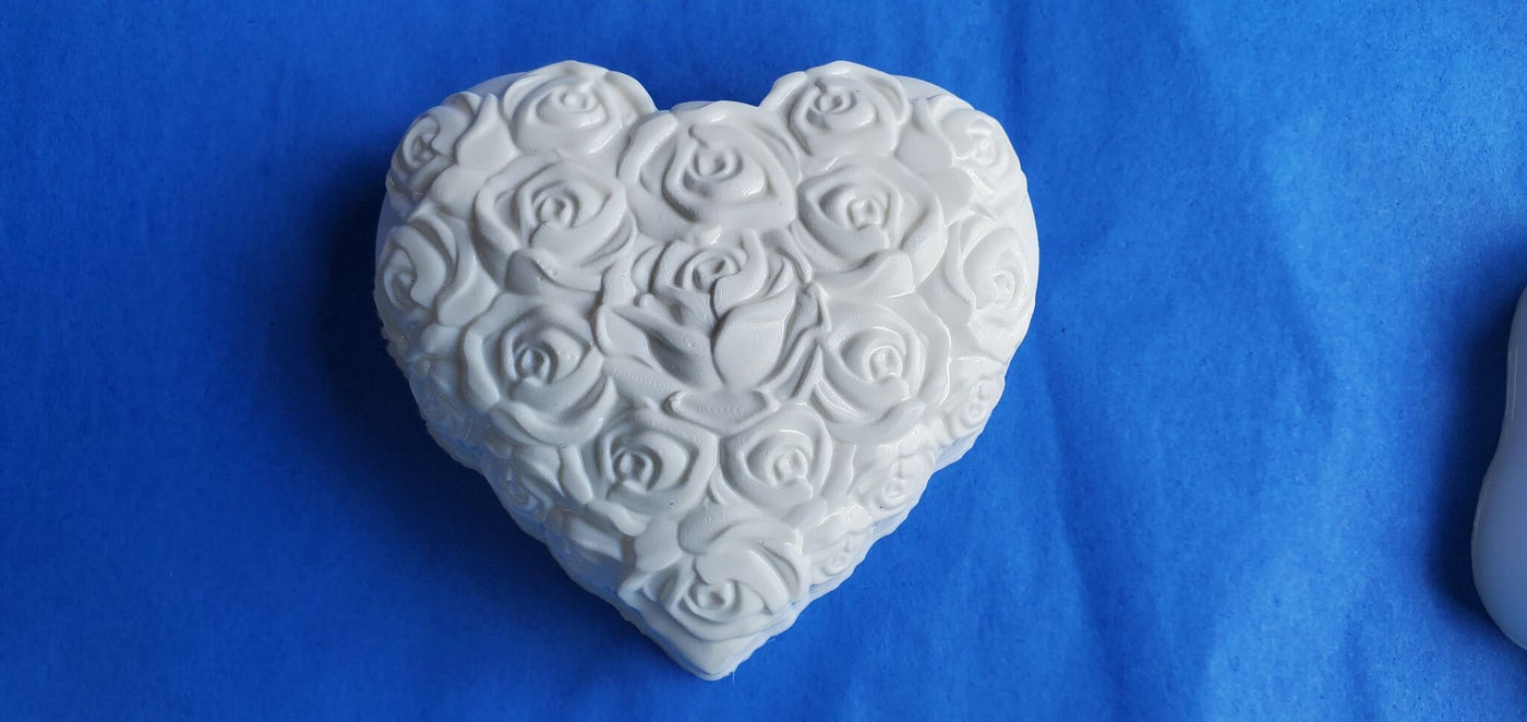 Rose Heart Plastic Mold or Silicone mold, bath bomb mold, soap mold, heart mold, resin mold, rose mold, love mold, flower, chocolate mold