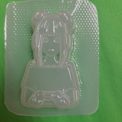 Anime Gamer Boy or Girl Plastic Mold, Resin Mold, Soap Mold, bath bomb mold, gamer girl mold, anime mold, geeky mold, nerd mold, gamer mold