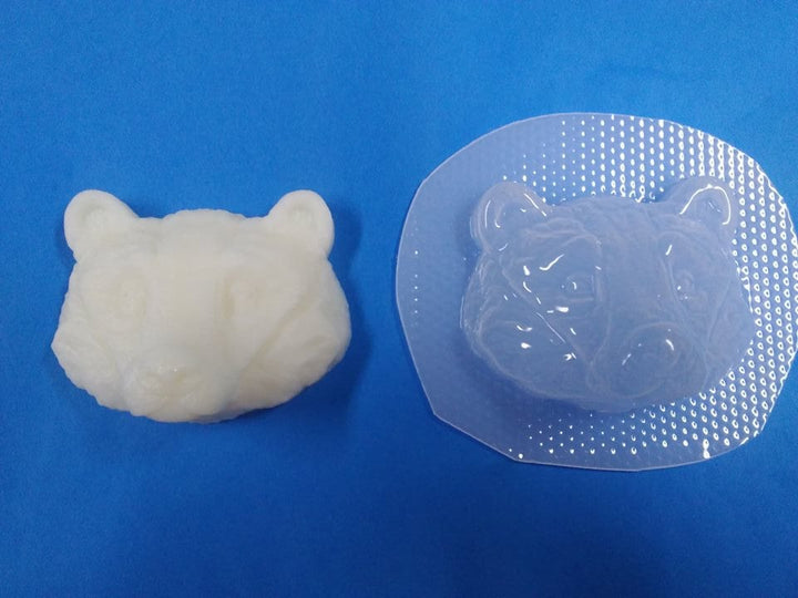 Badger Head Plastic Mold, badger mold, bath bomb mold, soap mold, badger mold, resin mold, weasel mold, mink mold, otter mold, marten mold