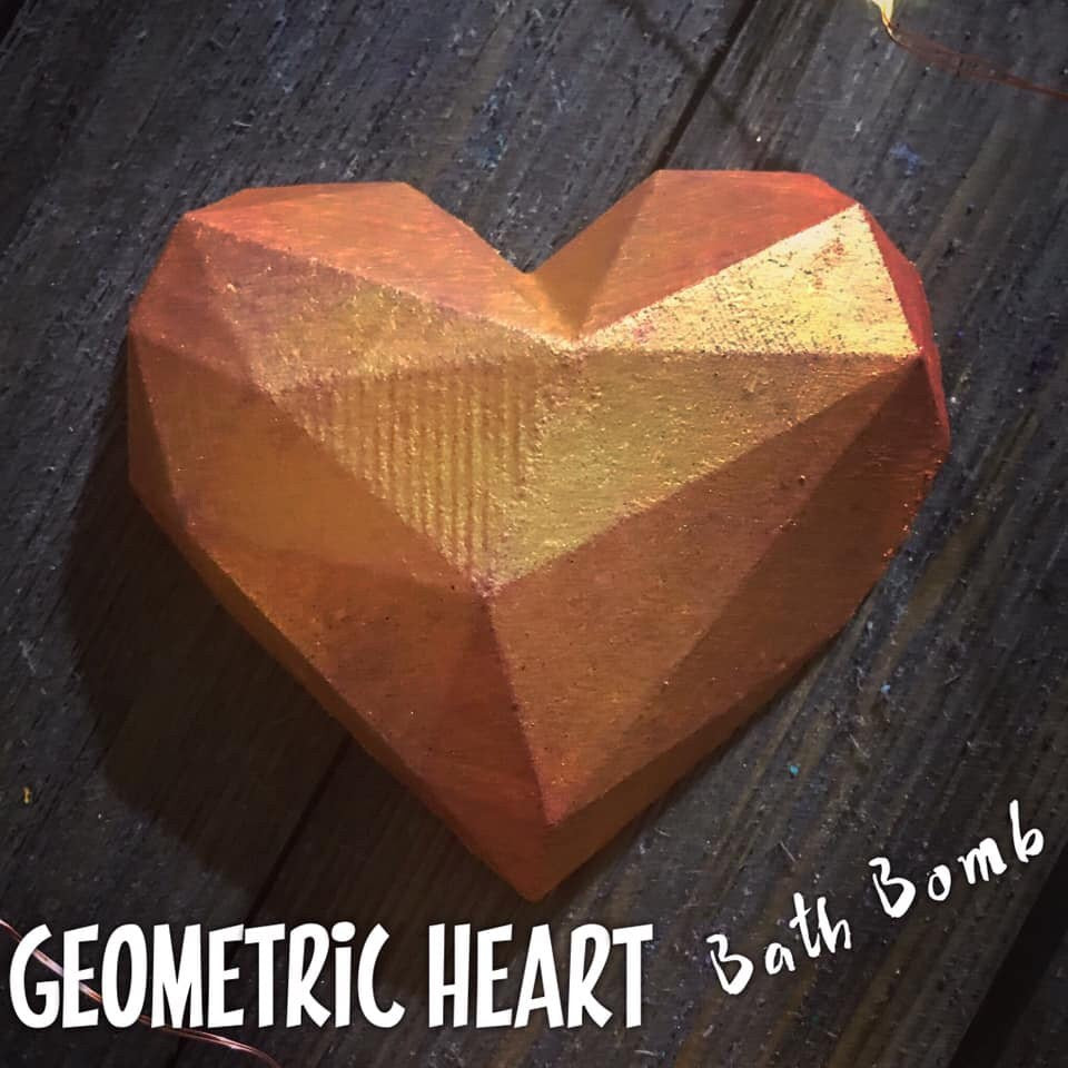 Geometric Heart Plastic Mold or Silicone mold, bath bomb mold, soap mold, heart mold, resin mold, geometry mold, love mold, chocolate mold