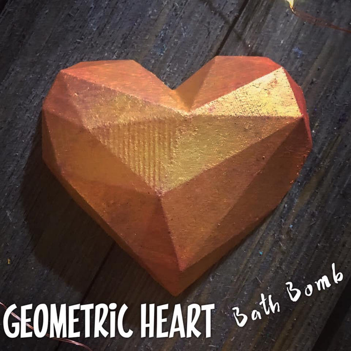 Geometric Heart Plastic Mold or Silicone mold, bath bomb mold, soap mold, heart mold, resin mold, geometry mold, love mold, chocolate mold