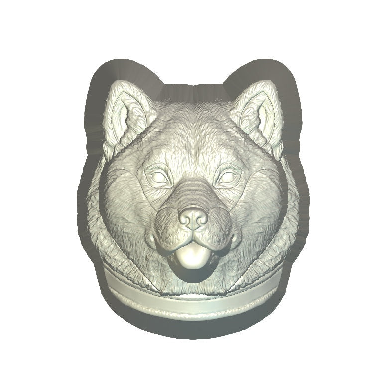 Shiba Inu Dog Head Plastic or Silicone Mold, dog mold, bath bomb mold, soap mold, head mold, resin mold, puppy mold, ShibaIinu mold,