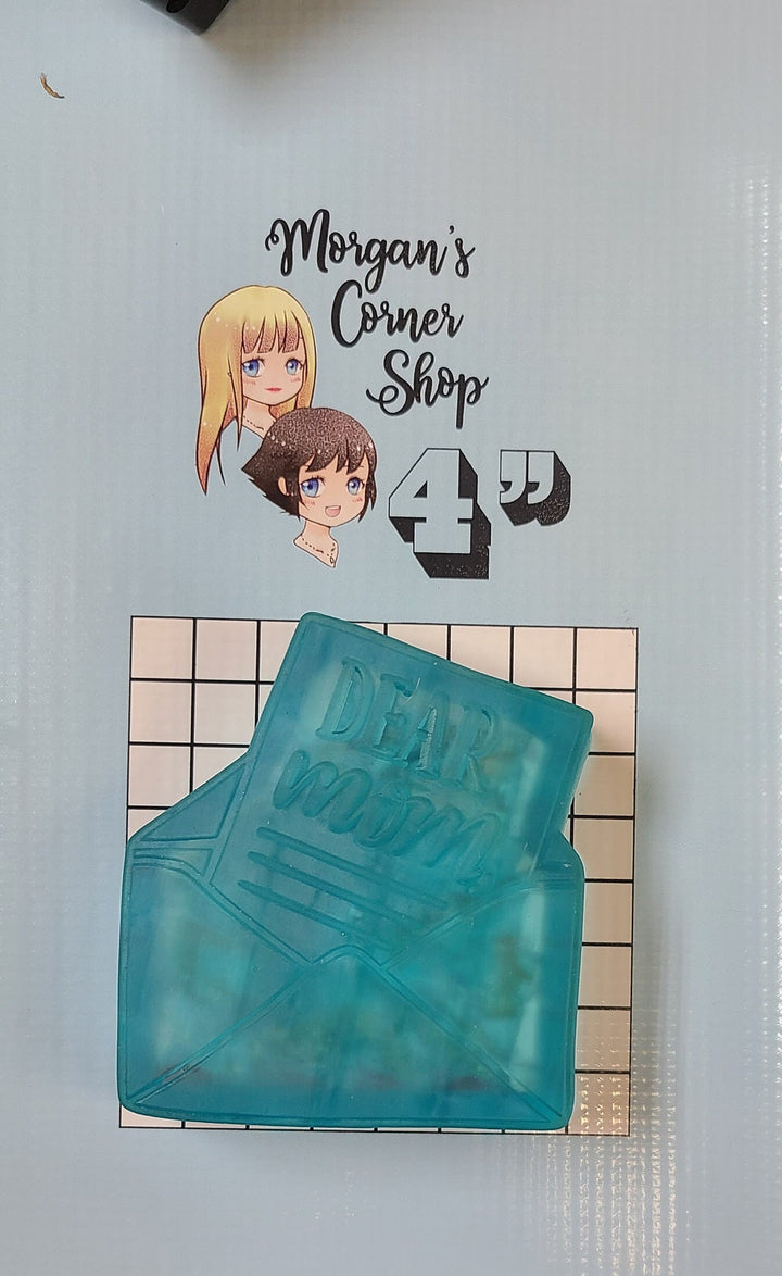 Dear Mom Letter Plastic Mold or Silicone mold, bath bomb mold, soap mold, mom mold, resin mold, mothers day mold, mommy mold, mother, Letter