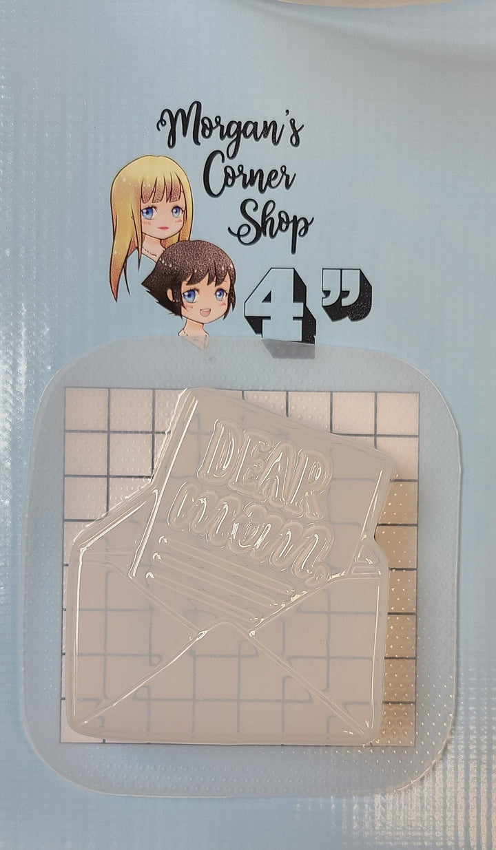 Dear Mom Letter Plastic Mold or Silicone mold, bath bomb mold, soap mold, mom mold, resin mold, mothers day mold, mommy mold, mother, Letter