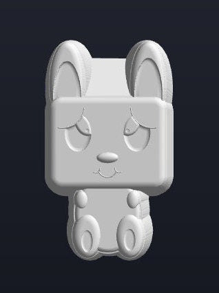 Animal Cube Series - Bunny Cube Plastic or Silicone mold, bath bomb mold, soap mold, rabbit mold, resin mold, bunny mold, chocolate bunny
