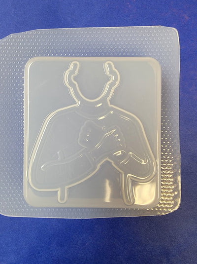 American Sign Language ASL Love Plastic Mold or Silicone mold, bath bomb mold, soap mold, love mold, resin mold, love mold, I love you mold