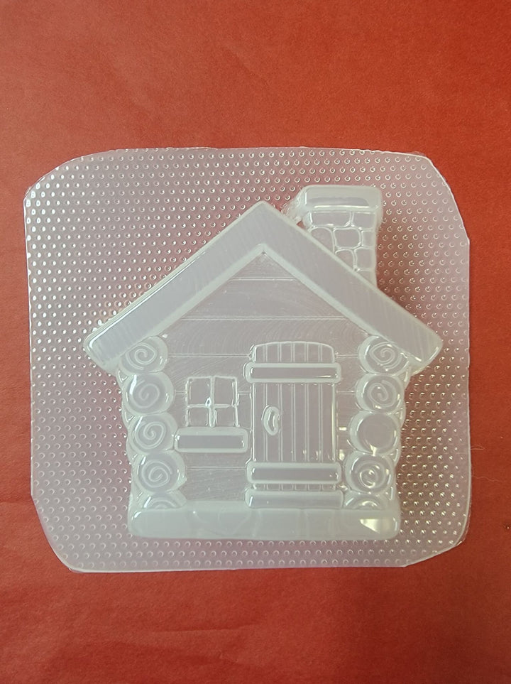 Log Cabin Plastic Mold or Silicone mold, bath bomb mold, soap mold, cabin mold, resin mold, house mold, log mold, chocolate mold, wood mold