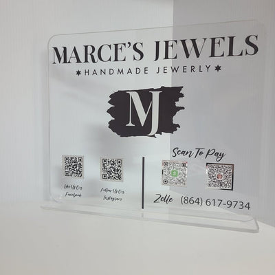 Let's Get Social! Acrylic display sign