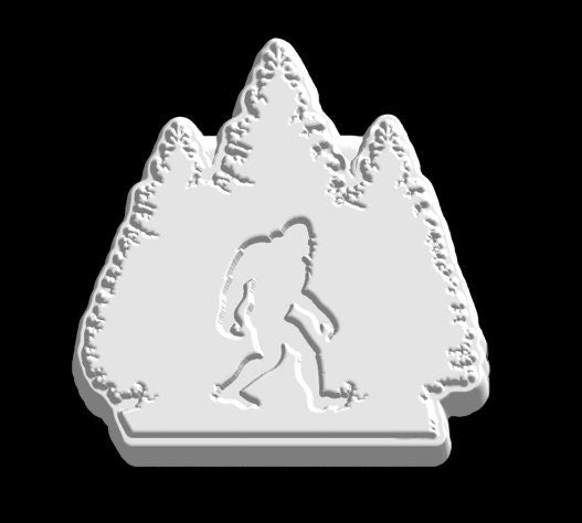 Sasquatch Silhouette in the Trees Mold