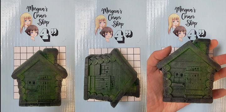 Log Cabin Plastic Mold or Silicone mold, bath bomb mold, soap mold, cabin mold, resin mold, house mold, log mold, chocolate mold, wood mold