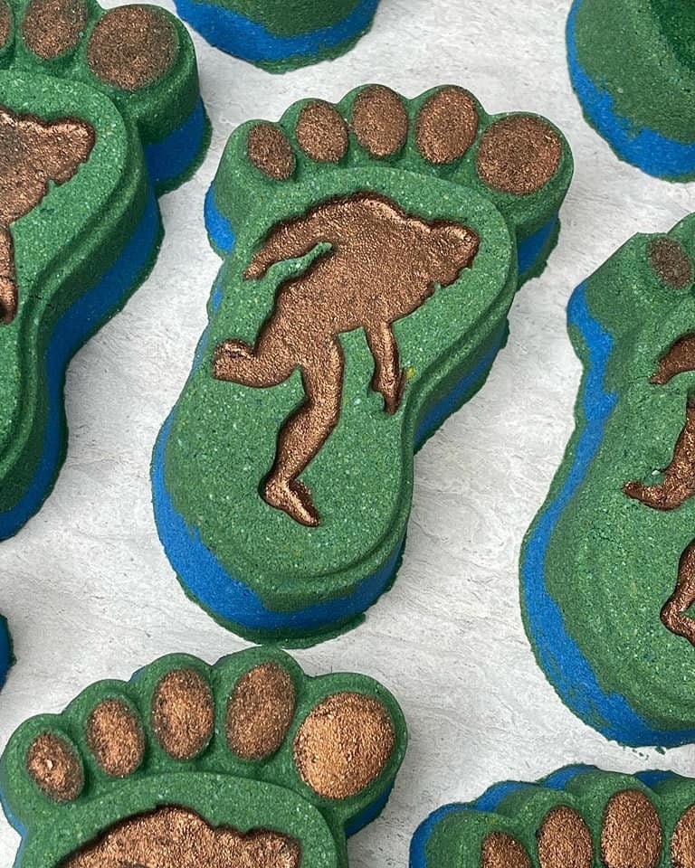 Sasquatch Silhouette in a Foot Mold