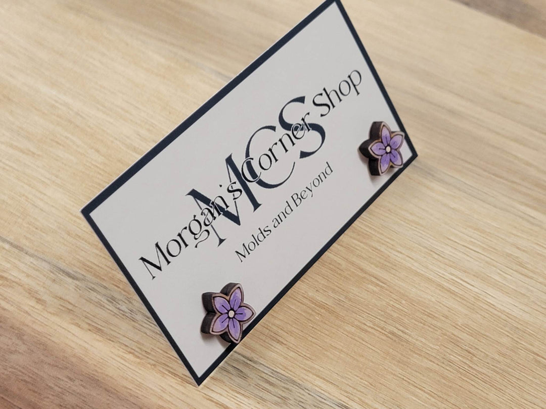 Wood Spring Flower Stud Earrings - Eco-Friendly and Elegant Jewelry