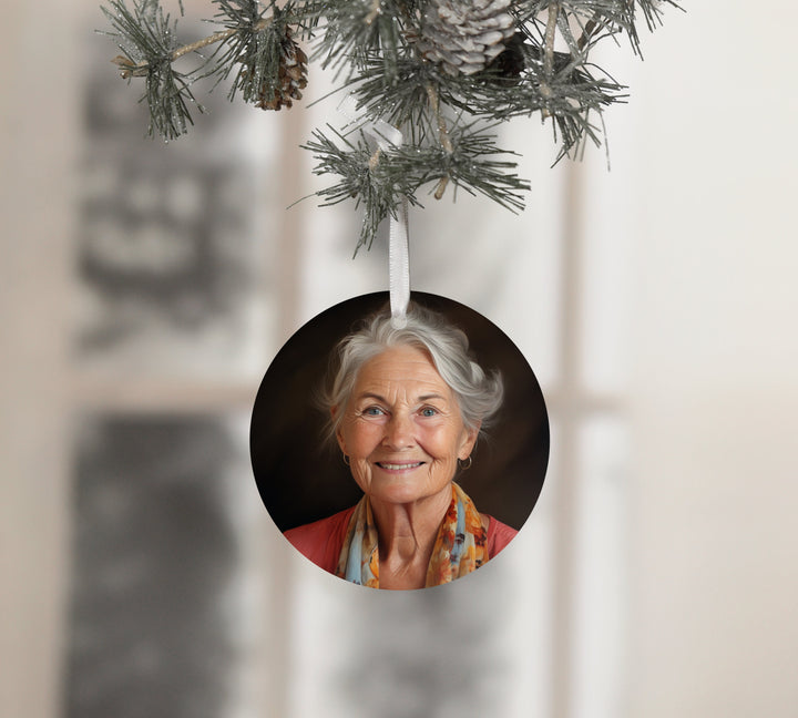 Personalized Photo Memorial Ornament, Your Memory is A Light That Never Dims, Ceramic Ornament, Custom Ornament, Memorial Gift, Sympathy