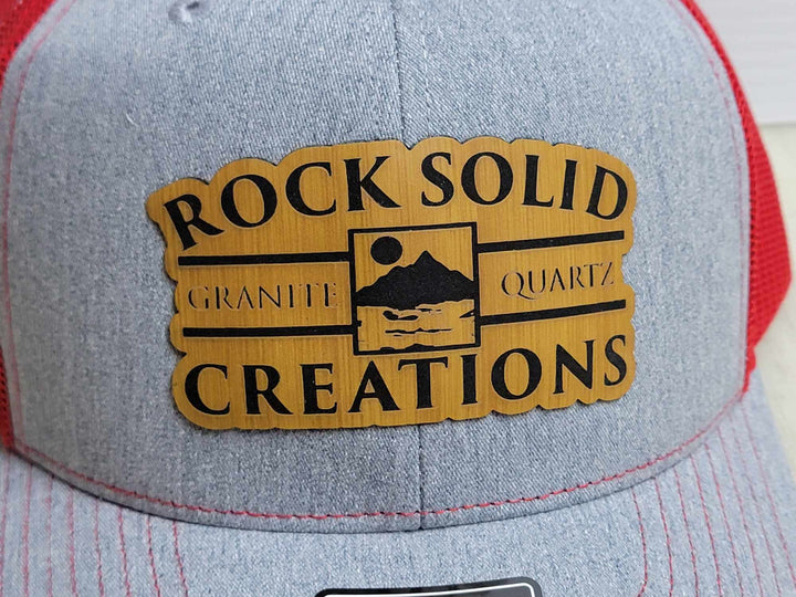 Custom Laser-Engraved Logo Hats - Personalized Leatherette Patch Caps - Ideal for Businesses, Teams, and Events, personalized hat patch