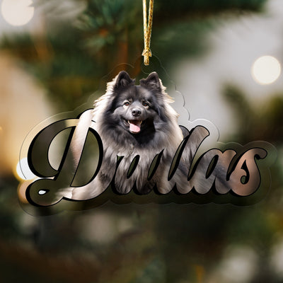 Custom Acrylic Personalized Pet Ornament, custom phot ornament, pet name ornament, Pet Photo Ornament, Memorial Ornament,