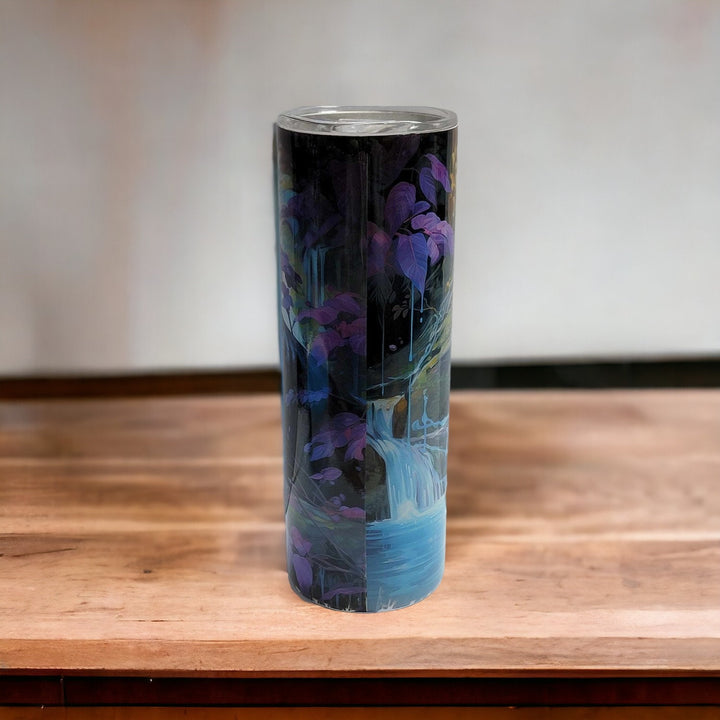 Majestic Jaguar 20oz Stainless Steel Tumbler - Vibrant Jungle-Themed Insulated Drinkware